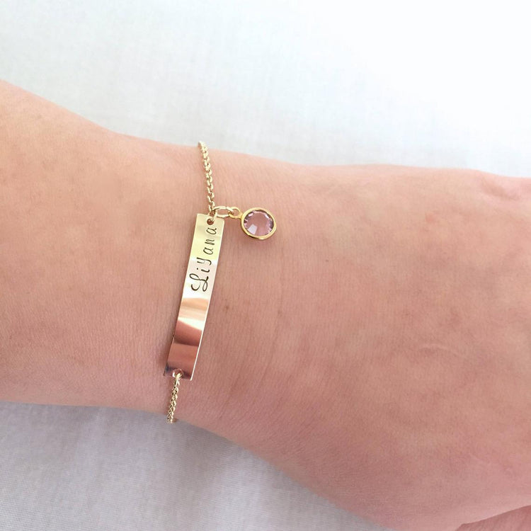 925 Sterling Silver Custom Toddler Baby Name Bracelet