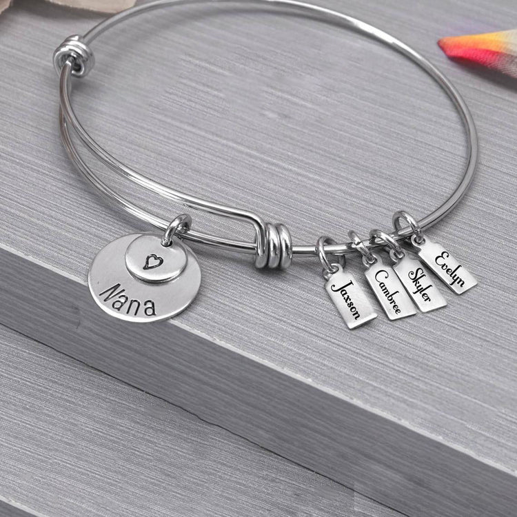 925 Stterling Silver Personalized Nana Bracelet