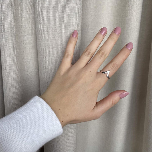 925 Sterling Silber Personal isierter Vshaped Ring