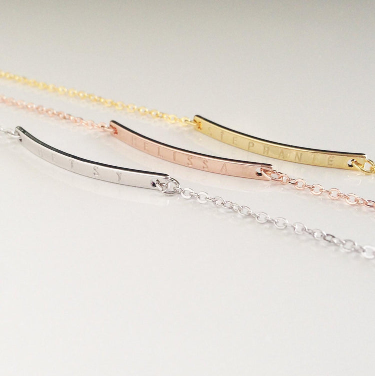 925 Sterling Silver Custom Bar Friendship Bracelet Coordinates Engraved Bracelets