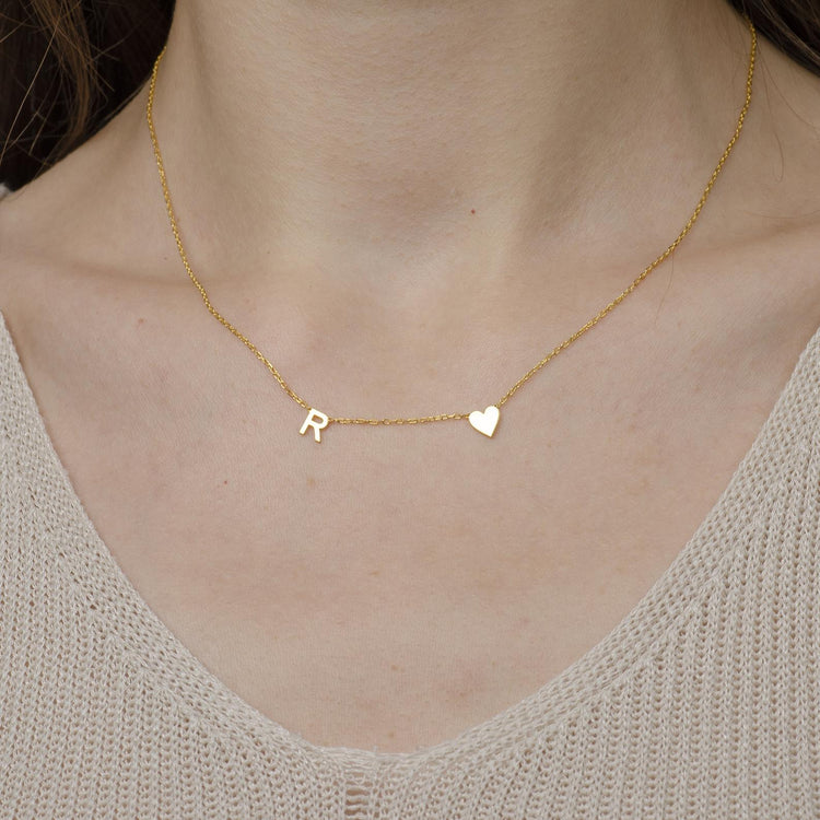925 Sterling Silver A to Z Initial Choker Necklace Personalized Letter Name Necklace