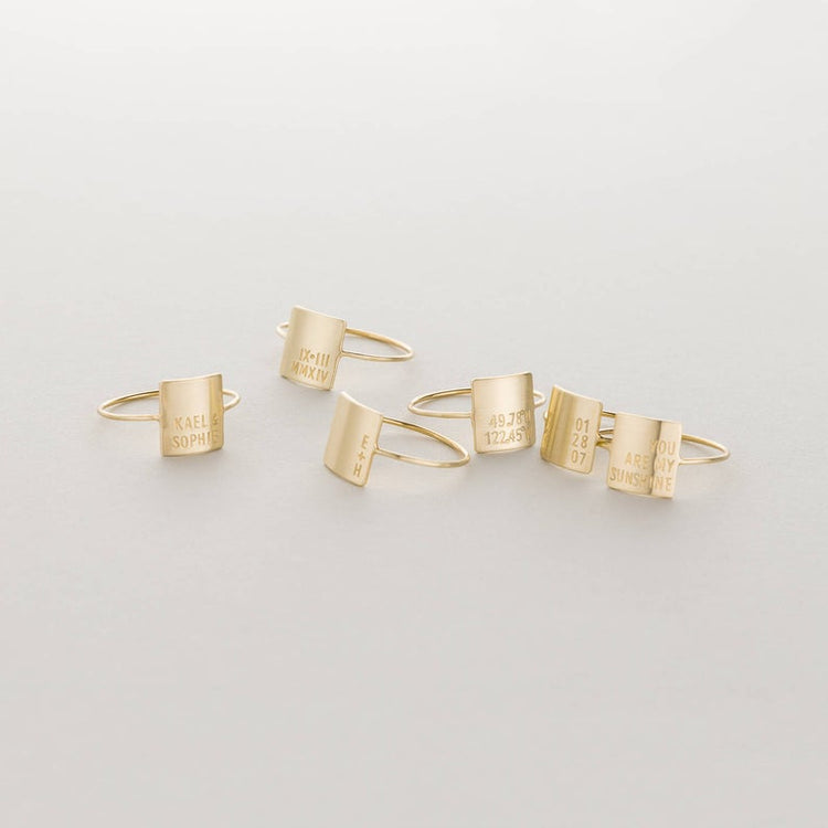 925 Sterling Silber Personal isierte Namen, Daten, Koordinaten, römische Ziffer Gravierte Bar Ring