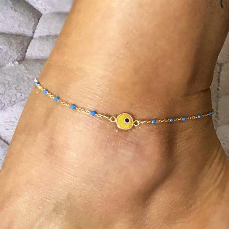 925 Sterling Silver Evil Eye Anklet, Dainty Evil eye jewelry - onlyone