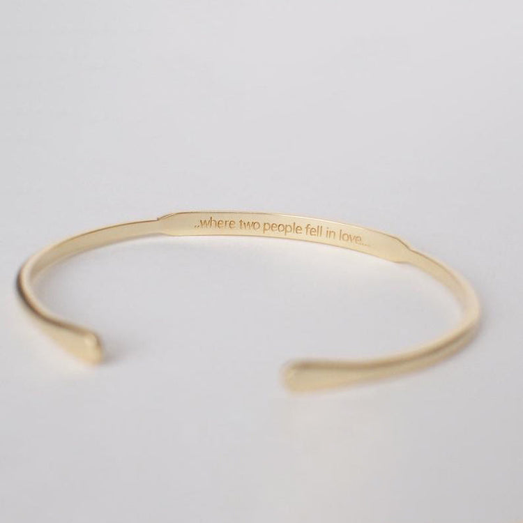 925 Sterling Silver Custom Coordinates Cuff