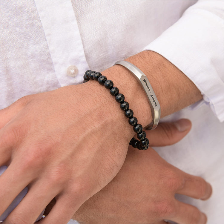 925 Sterling Silber Personal isierte Paare Manschetten Id Set