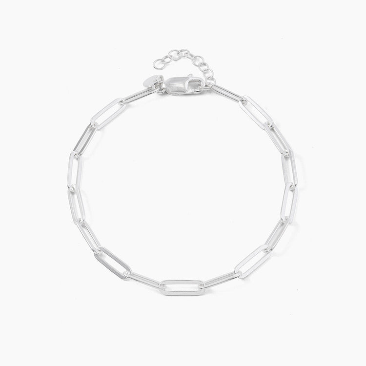 925 Sterling Silver Clip Link Bracelet