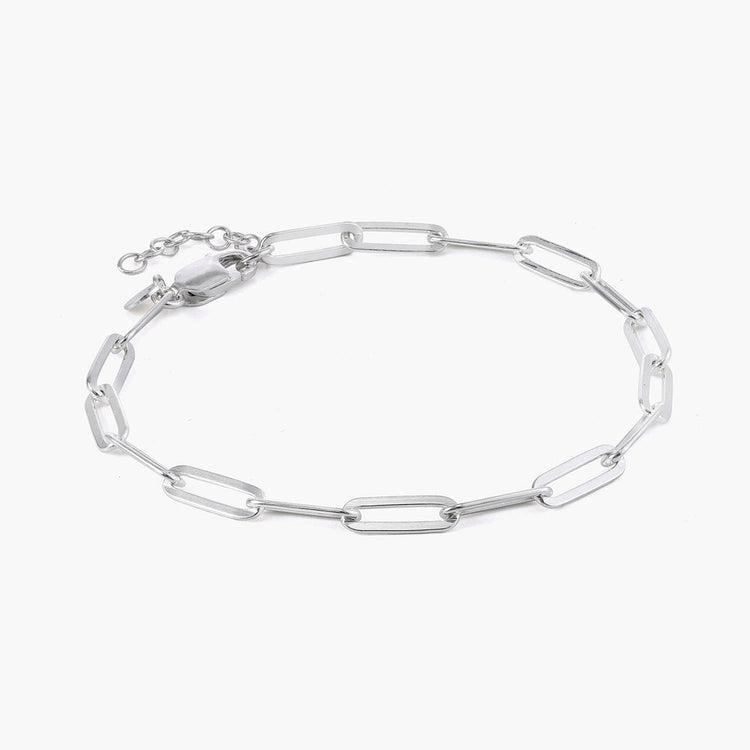 925 Sterling Silver Clip Link Bracelet