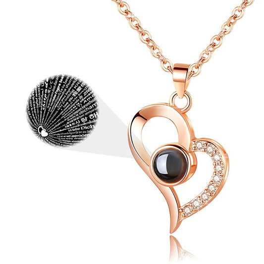 925 Sterling Silver I Love You In 100 Languages Of Love Necklace