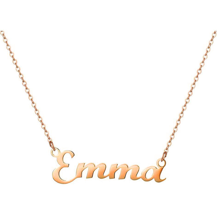 Collier prénom Emma personnalisé en argent sterling 925 minuscule or