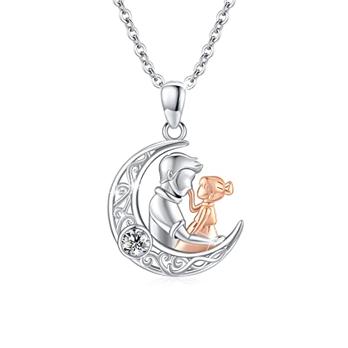 925 Sterling Silver Father Daughter Celtic Necklace