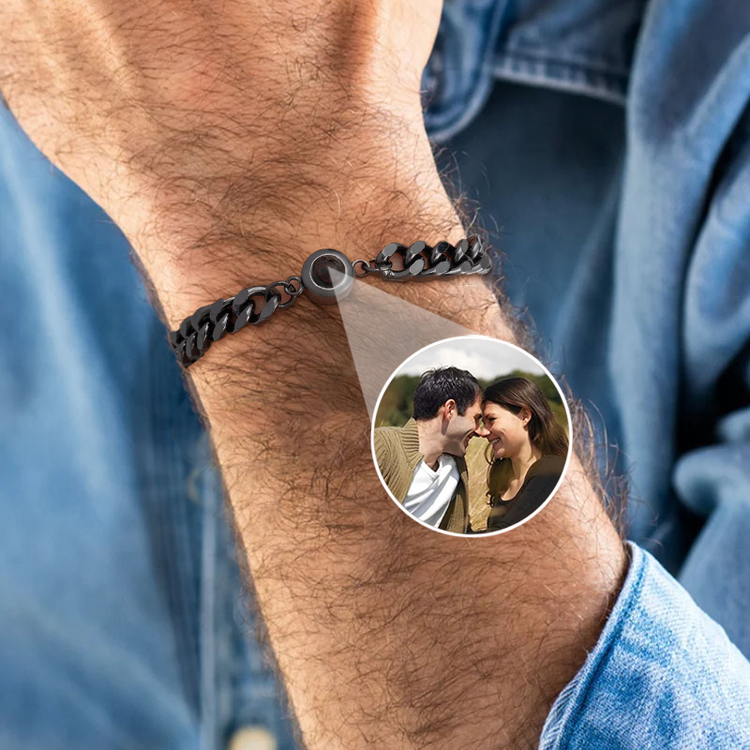 Personalized Photo Projection Bracelet Gift for Anniversary Gifts for Him