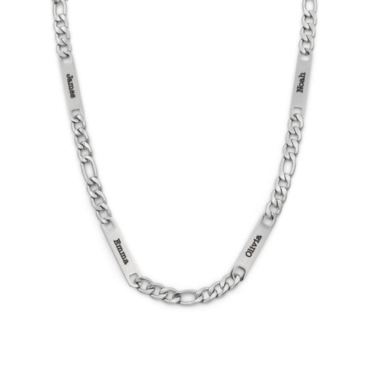Curb Chain Men Name Necklace Stainless Steel