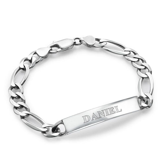 925 Sterling Silver Amigo ID  Bracelet for men