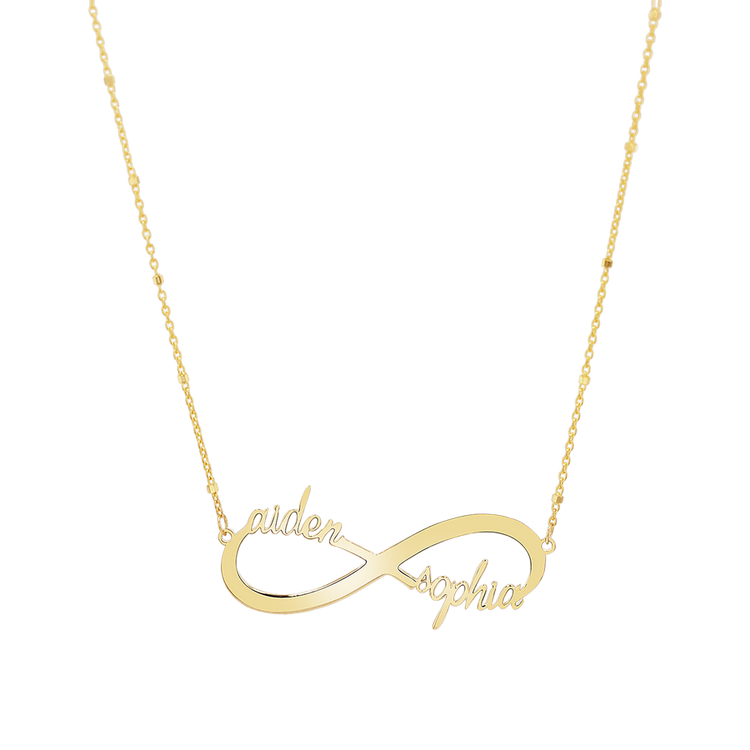 925 Sterling Silver Infinity Custom Name Necklace