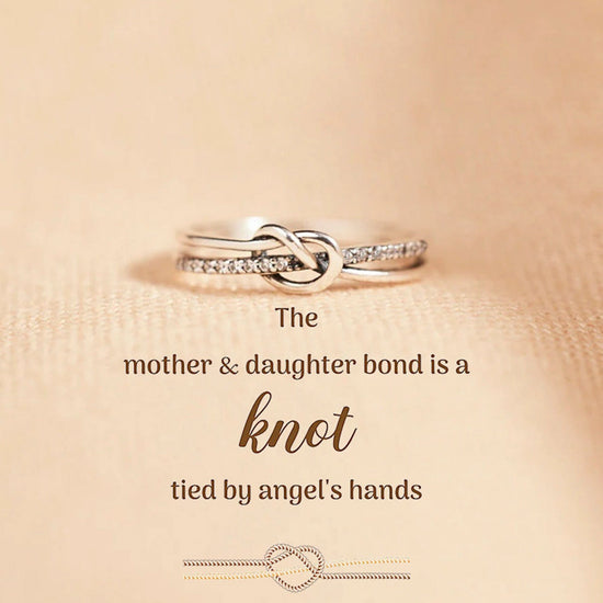 To My Daughter Double Band Knot Ring, The Mother Daughter Bond Is A