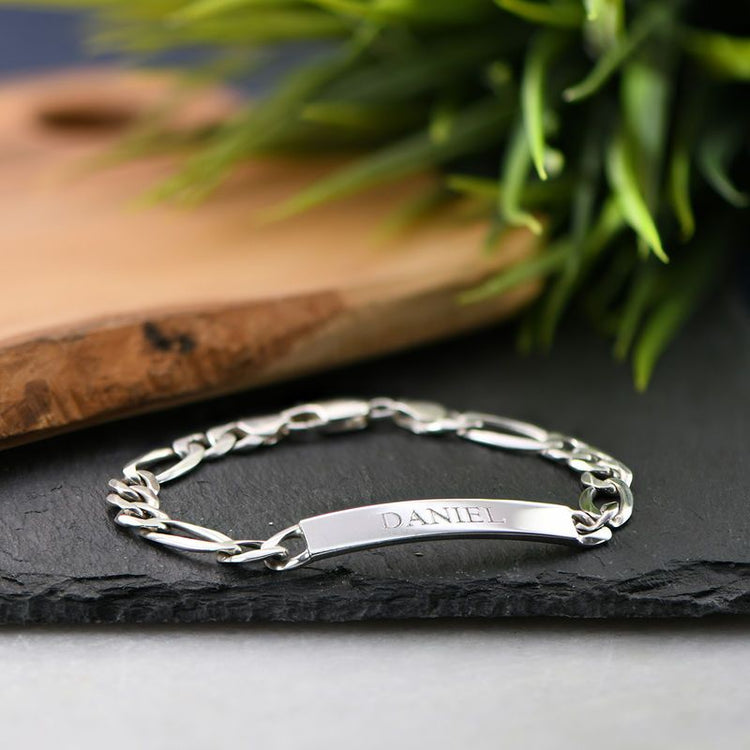 925 Sterling Silver Amigo ID  Bracelet for men
