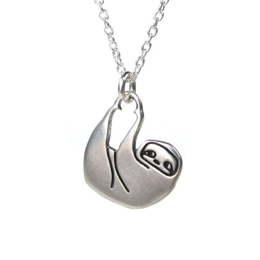 925 Sterling Silver Little Sloth Necklace