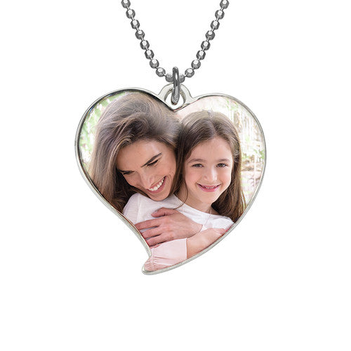 925 Sterling Silver Personalized Heart Photo Necklace - onlyone