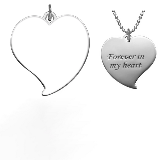 925 Sterling Silver Personalized Heart Photo Necklace - onlyone