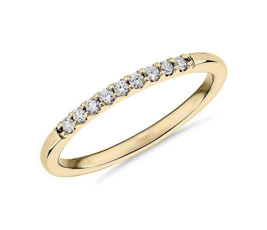 14K Petite Diamond Ring 0.1 Carat Total Weight - onlyone
