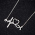 925 Sterling Silver Nurse Heart Beat Stethoscope Necklace, Gifts For Nurse - onlyone