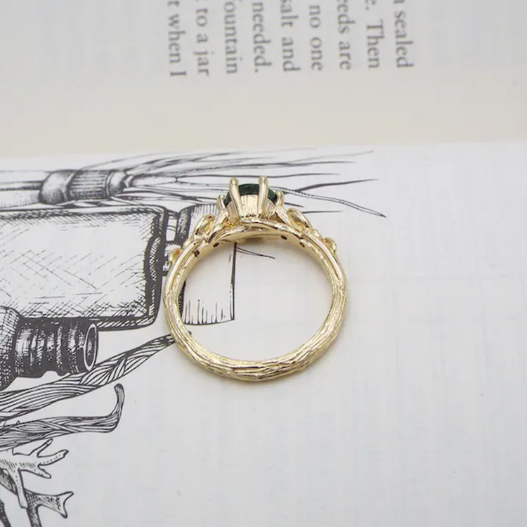 925 Sterling Silber Moos Achat Braut set Natur inspirierter Ring Einzigartiger Elfen blatt Verlobung Reben ringe Fantasy Waldring Natur Braut ring