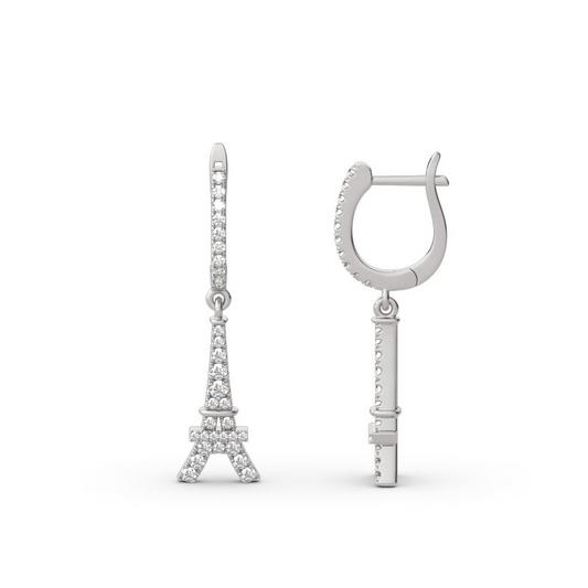 925 Sterling Silber Eiffelturm Sterling Silber Ohrringe