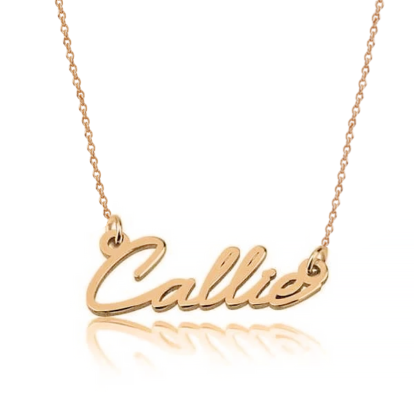 925 Sterling Silver Custom Callie Name Necklace Nameplate Necklace