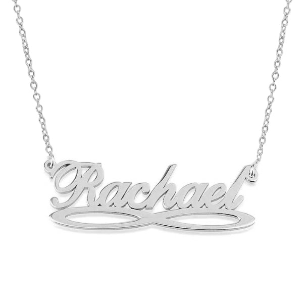 925 Sterling Silver Infinity Names Necklace Nameplate Necklace - onlyone