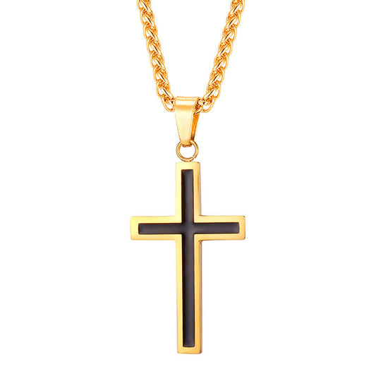 Stainless Steel Men Cross Pendant Necklace Father's Day Gift - onlyone