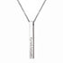 925 Sterling Silver 4 Side Engraved Vertical 3D Bar Name Necklace - onlyone