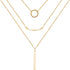 925 Sterling Silver 3 Multi Layer Necklace - onlyone