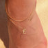 925 Sterling Silver Initial Anklet Double Layer Chains Anklet For Woman - onlyone