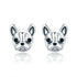 925 Sterling Silver French Bulldog Dog Small Stud Earrings For Women - onlyone