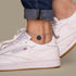 925 Sterling Silver Custom Circle Charm Anklet - onlyone