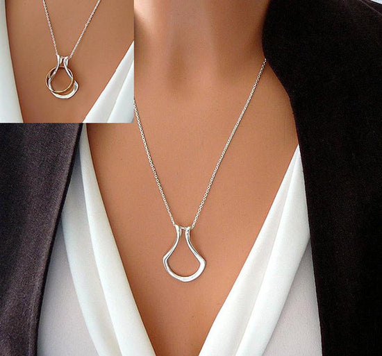 Birth Flower Rose Ring Holder Necklace | Wedding Accessories – Handmado.com