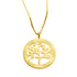 925 Sterling Silver Engraved Circle Life Tree Family Tree Name Necklace Gift For Grandma - onlyone