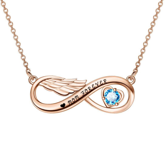 925 Sterling Silver Infinity Birthstone Names Necklace Nameplate Neckl