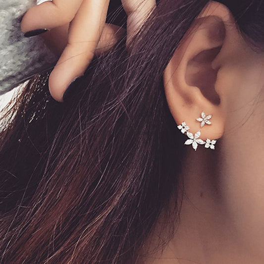 925 Sterling Silber Blume Sterling Silber Ohr jacken