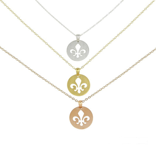 925 Sterling Silver Fleur De Lis Necklace - onlyone