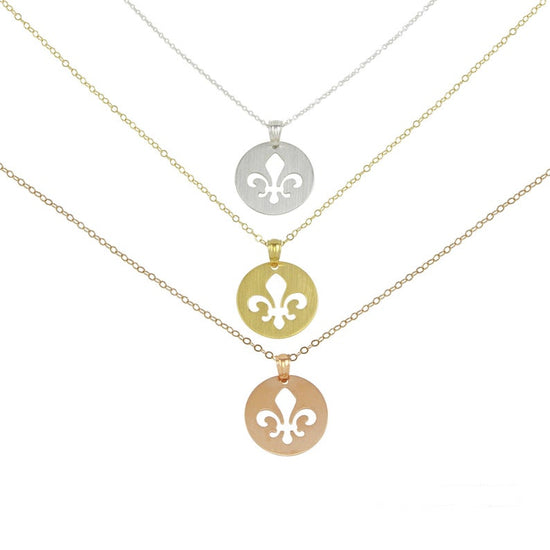 925 Sterling Silver Fleur De Lis Necklace - onlyone