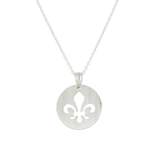 925 Sterling Silver Fleur De Lis Necklace - onlyone