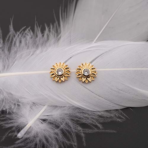 OnlyOne 925 Silver Golden Sunflower earrings - onlyone