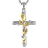 925 Sterling Silver Cross Necklace for Women Rose Flower Necklace Jewelry Cross Necklace For Women - onlyone