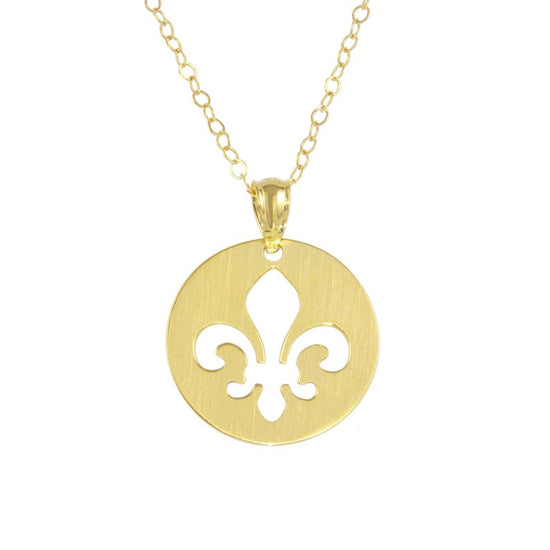 925 Sterling Silver Fleur De Lis Necklace - onlyone