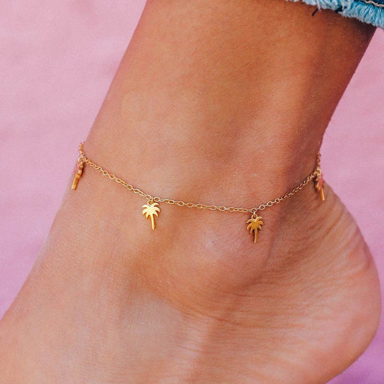 925 Sterling Silver Palm Anklet - onlyone