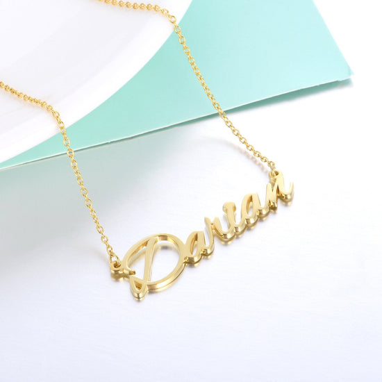 925 Sterling Silver Darian Custom Name Necklace Nameplate Necklace - onlyone