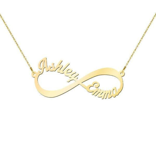 925 Sterling Silver Infinity Name Necklace Nameplate Necklace - onlyone
