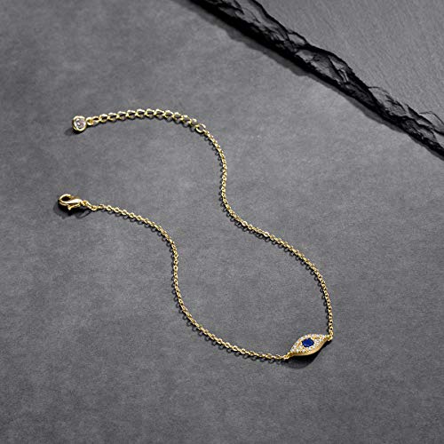 925 Sterling Silver Evil Eye Anklet Bracelet For Women - onlyone