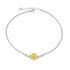 925 Sterling Silver Sunflower Anklet With Zirconia and Pearl - onlyone